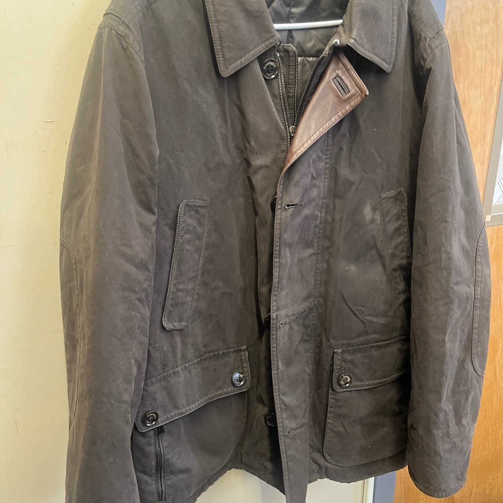 Ermenegildo Zegna vintage Brown Military Field Jacket with Quilted Liner - Picture 11 of 16
